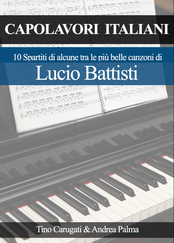Capolavori Italiani - LUCIO BATTISTI - 10 spartiti per Pianoforte a tre pentagrammi con melodia