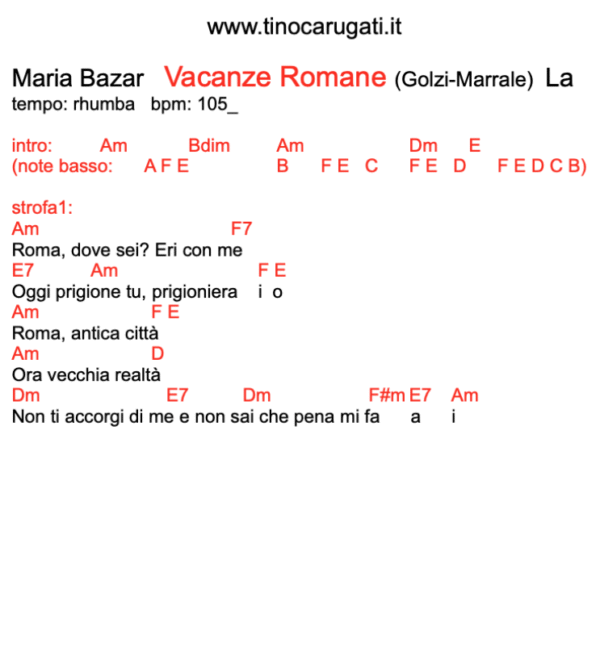 "VOGLIA 'E TURNA'"  Teresa De Sio - Testo con Accordi