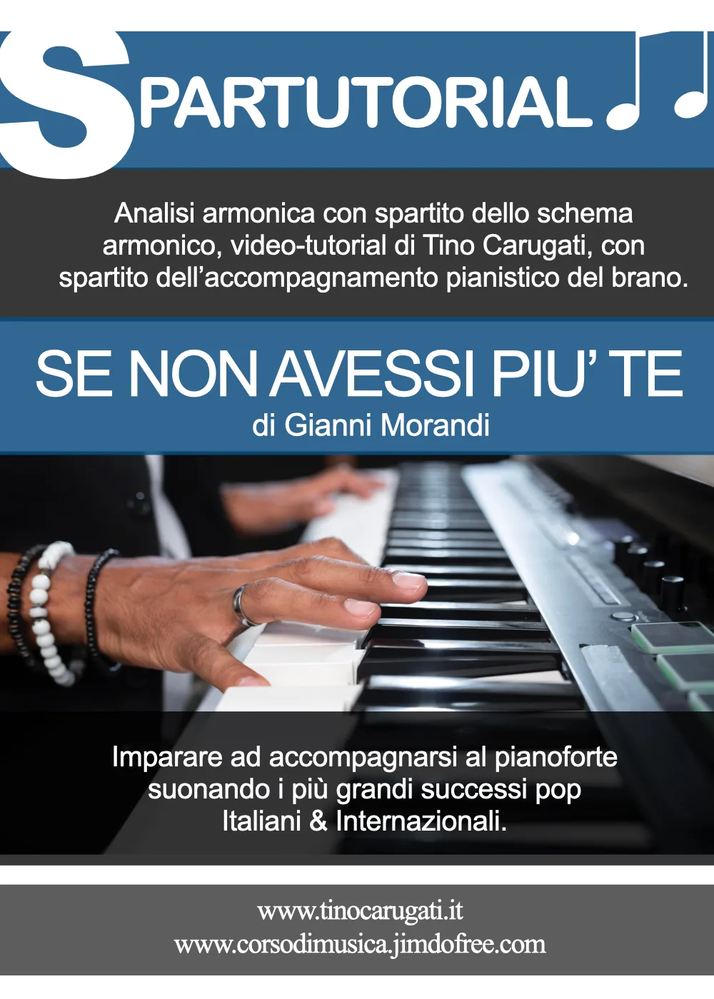 Tutorial Pianoforte  Gianni Morandi 'SE NON AVESSI PIU' TE' - Spartutorial